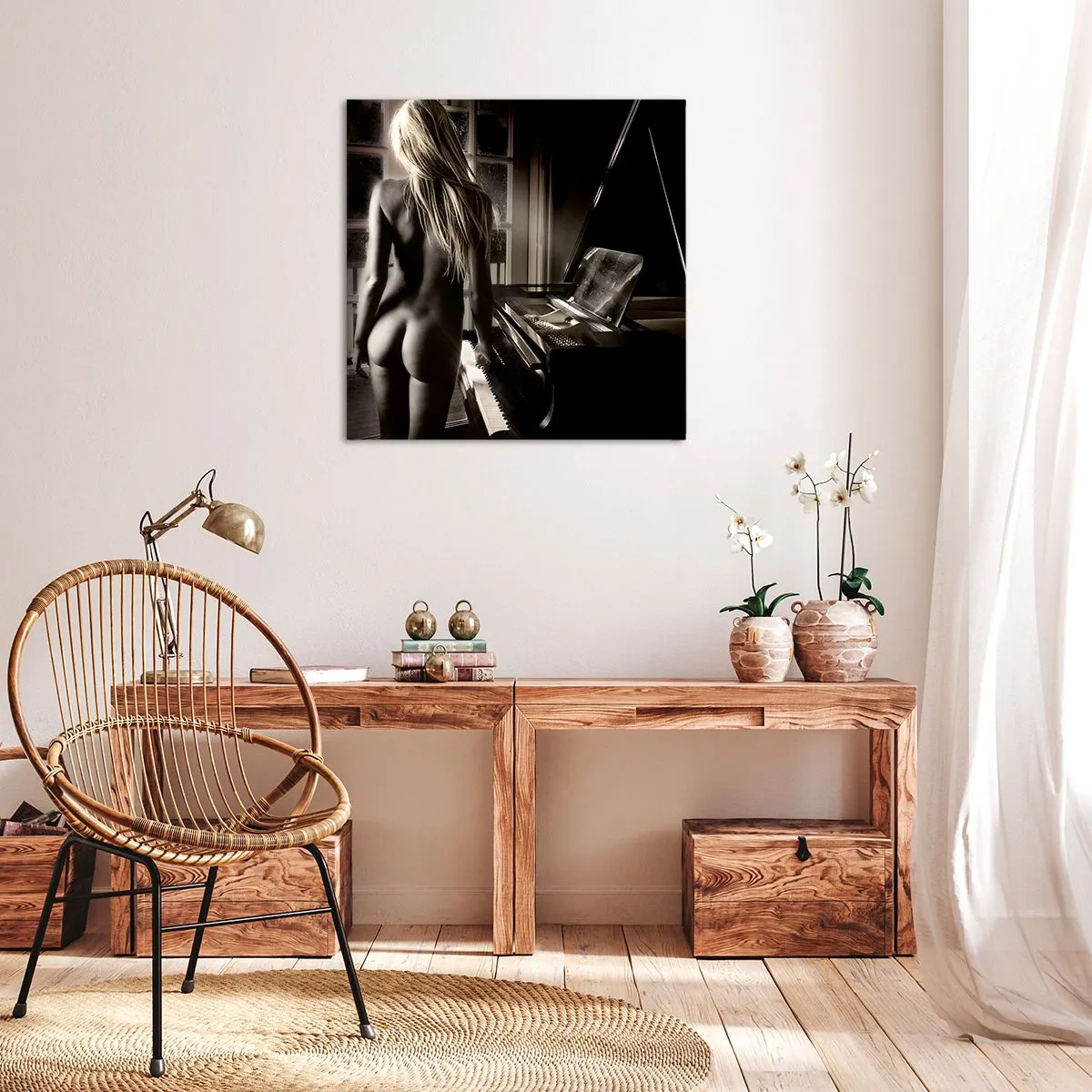 Quadro em tela - Harmonia perfeita da noite - 70x70 cm