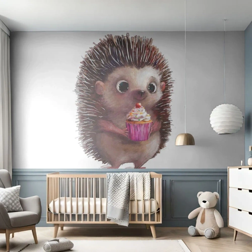 Papel de Parede Premium Sand - A celebração é diária - Para crianças, Ouriço, Conto de fadas - 150x105 cm