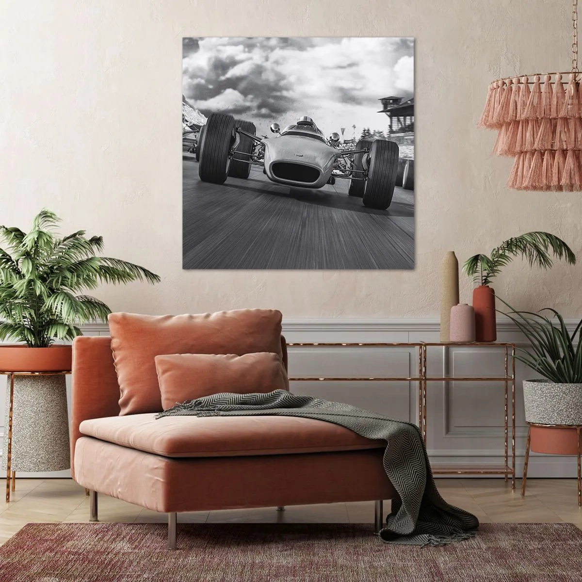 Quadro em tela - O ronco do motor - 70x70 cm