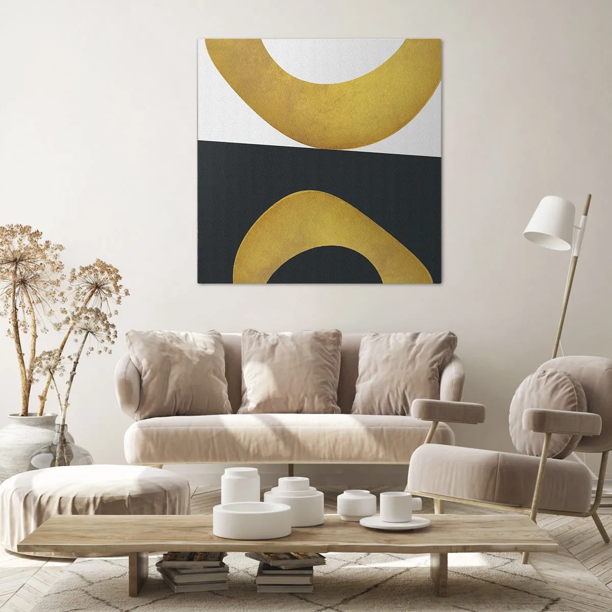 Quadro em tela - Primeiro: ouro - 40x40 cm