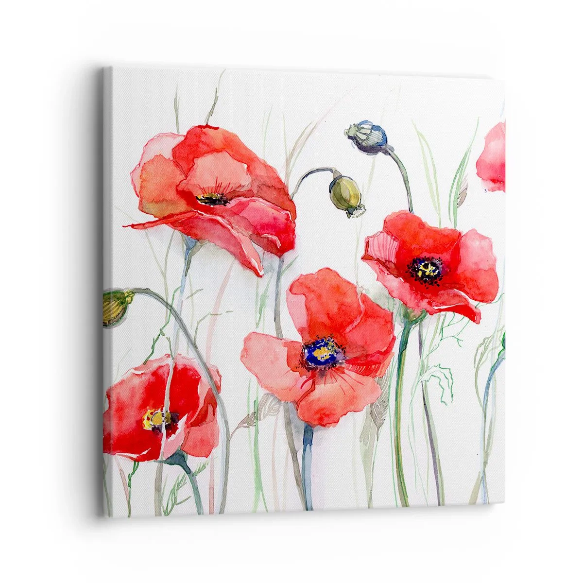 Quadro em tela - Flores polacas - 30x30 cm