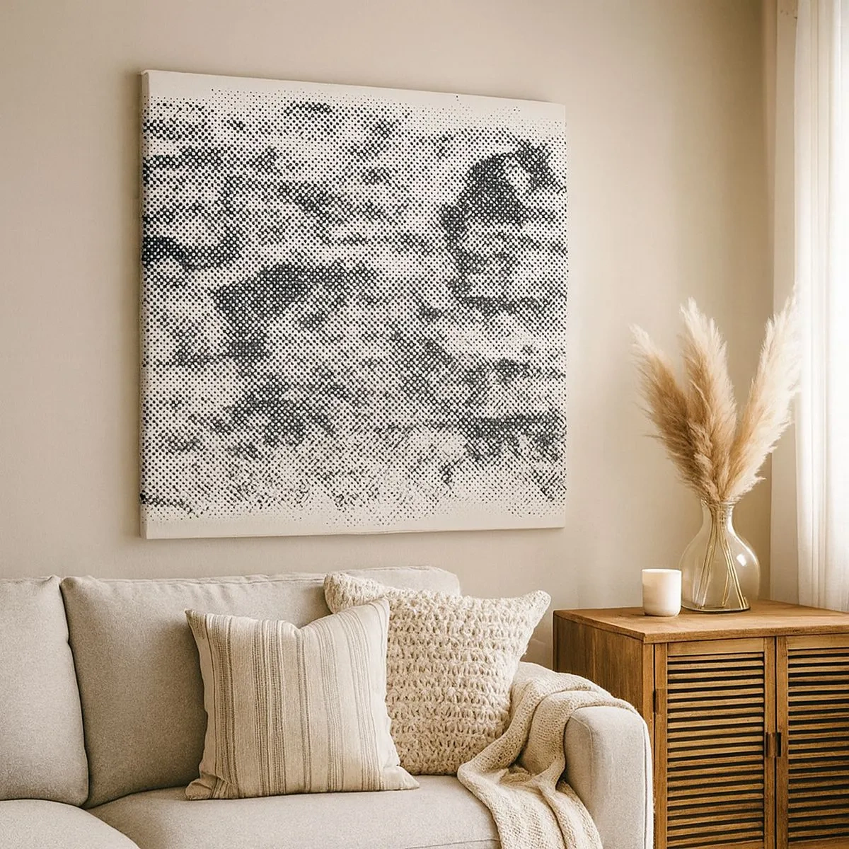 Quadro em tela - Composição nebulosa - 30x30 cm