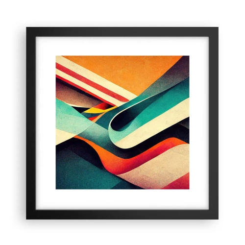 Pôster com moldura preta - Composição intensa - 30x30 cm