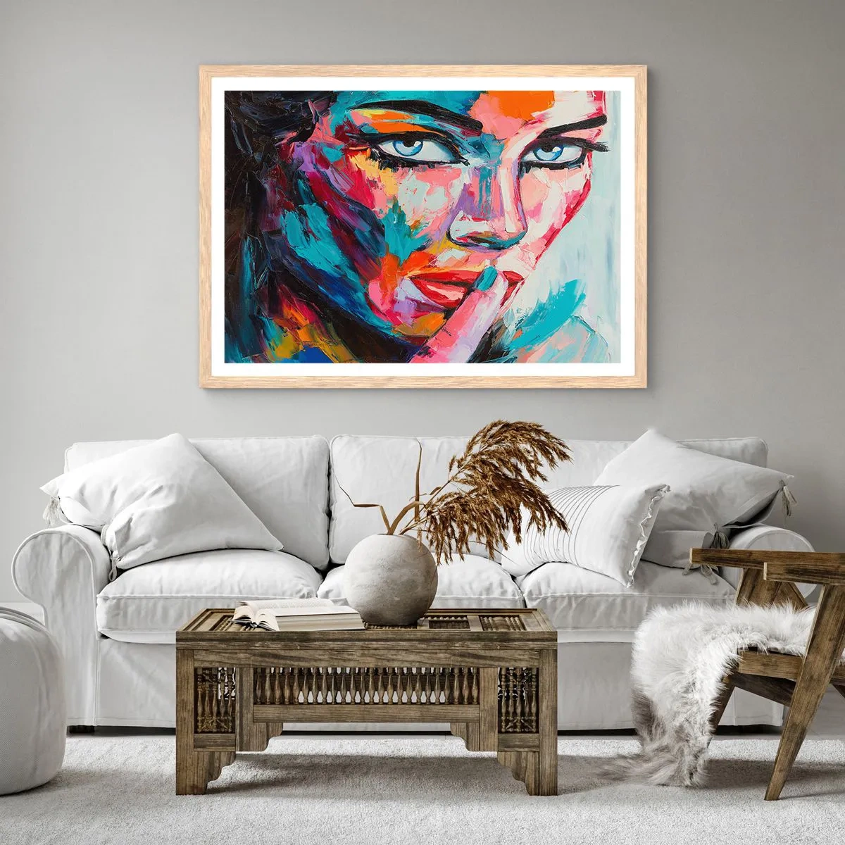 Pôster com moldura de carvalho claro - O nosso primeiro segredo - 70x50 cm