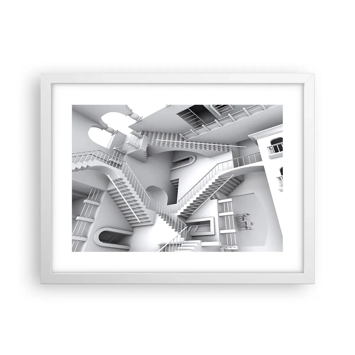 Pôster em moldura branca - Paradoxos do espaço - 40x30 cm