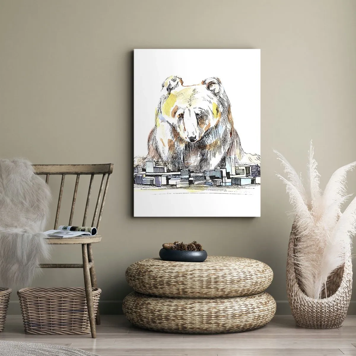 Quadro em tela - Como viver assim? - 50x70 cm