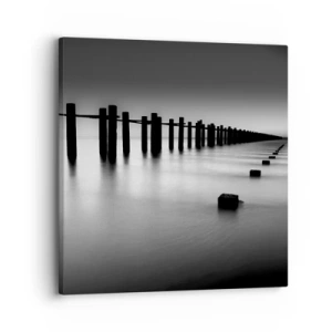 Quadro em tela - O cinza no nevoeiro - 30x30 cm