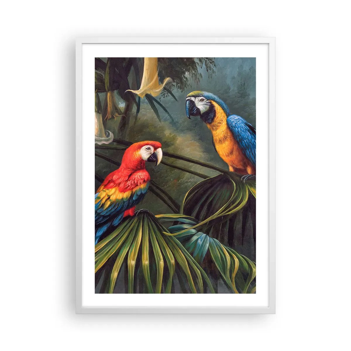 Pôster em moldura branca - Romantismo nos trópicos - 50x70 cm