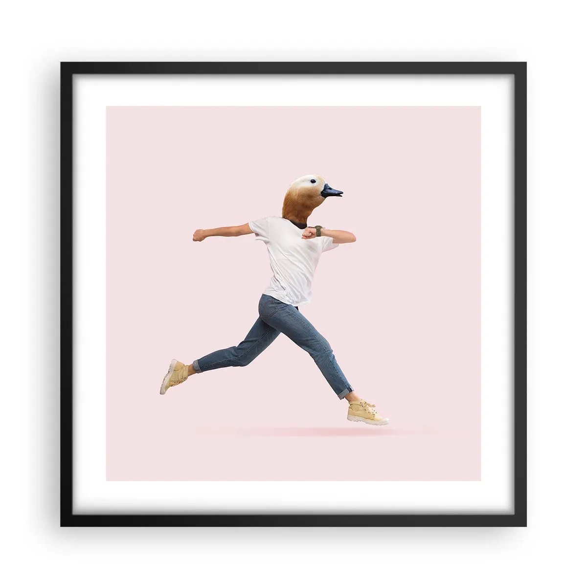 Pôster com moldura preta - Uma pitada de absurdo - 50x50 cm