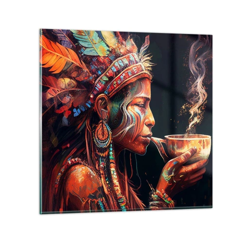 Quadro em vidro - Ritual mágico - 30x30 cm