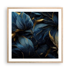 Pôster com moldura de carvalho claro - Forrado com ouro - 60x60 cm