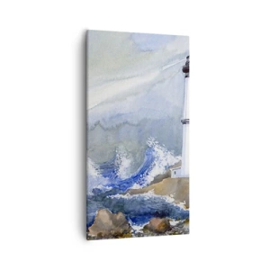Quadro em tela - Contra as trevas e a tempestade - 55x100 cm