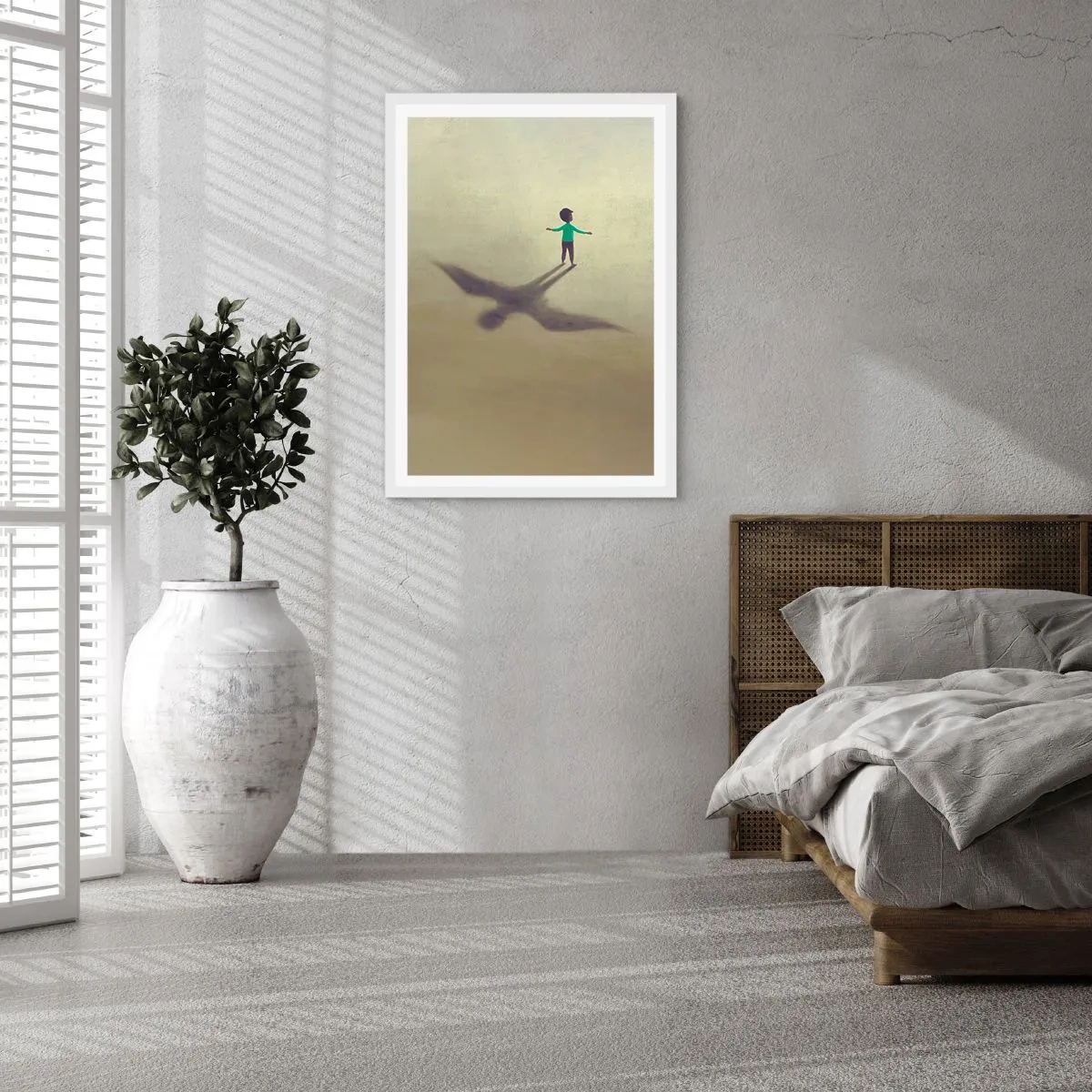 Pôster em moldura branca - Herói do futuro - 50x70 cm