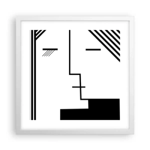 Pôster em moldura branca - Apenas um beijo - 40x40 cm