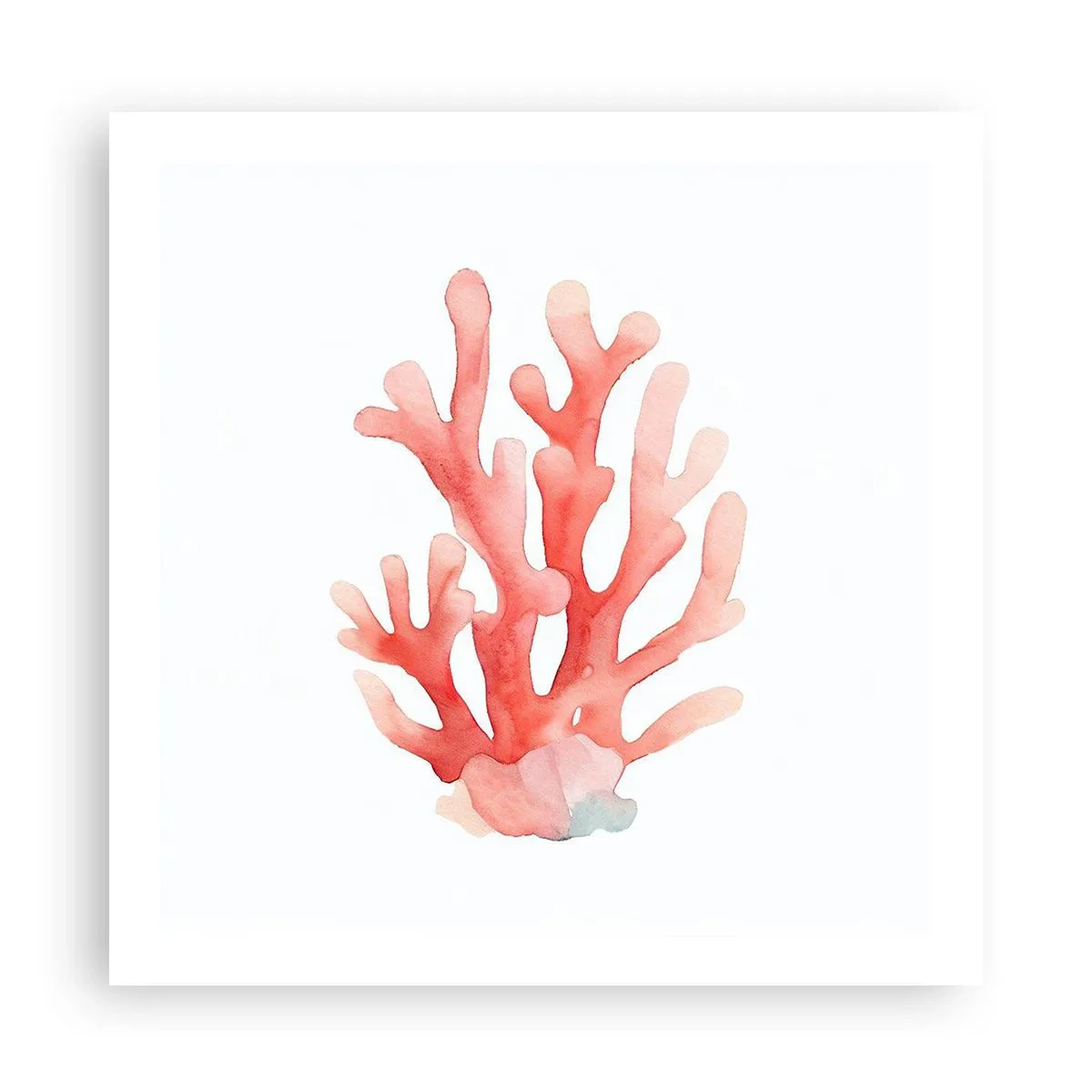 Pôster - Coral de cor coral - 60x60 cm