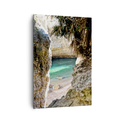 Quadro em tela - Baía turquesa - 70x100 cm