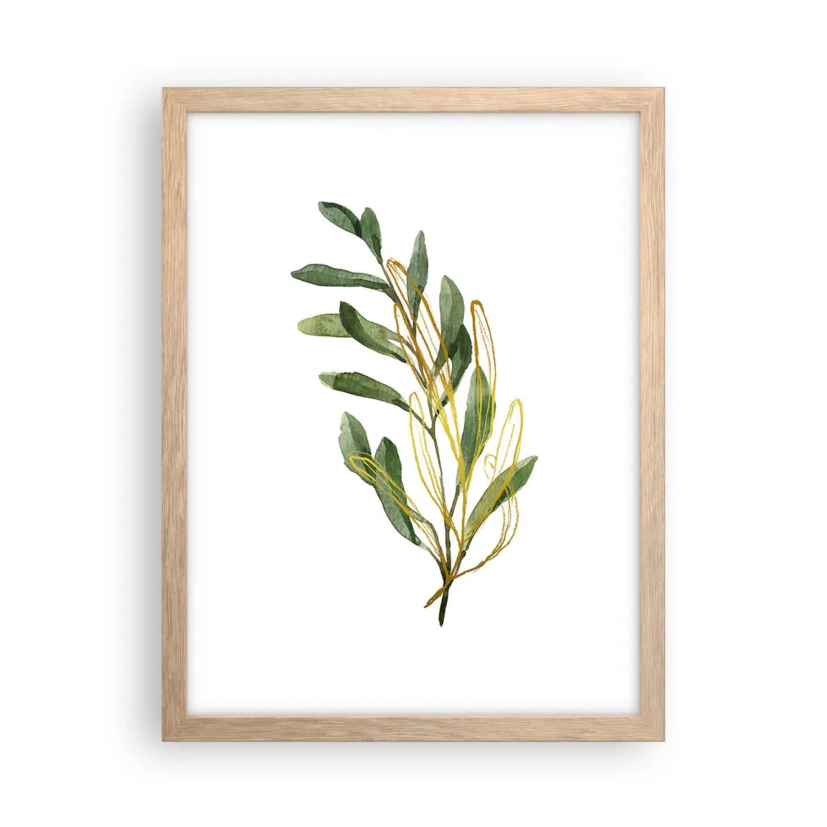 Pôster com moldura de carvalho claro - Tudo que é bom - 30x40 cm