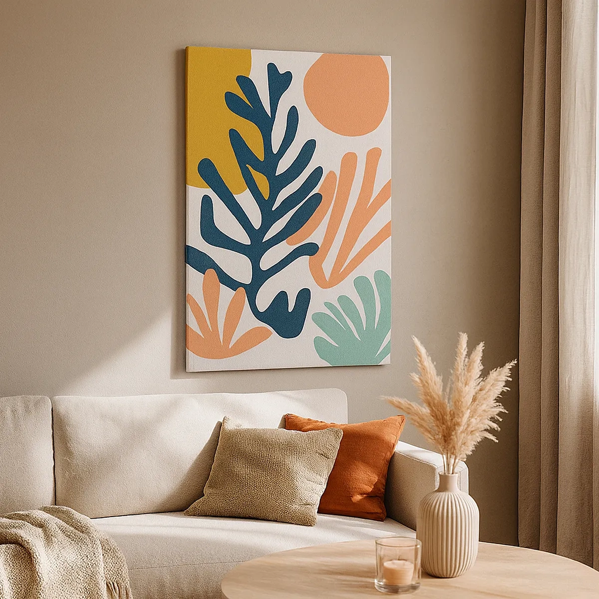 Quadro em tela - Mares de coral - 50x70 cm