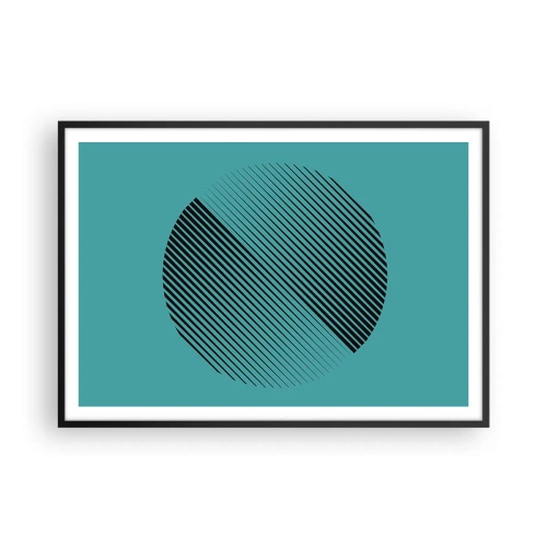 Pôster com moldura preta - Círculo – uma variação geométrica - 100x70 cm