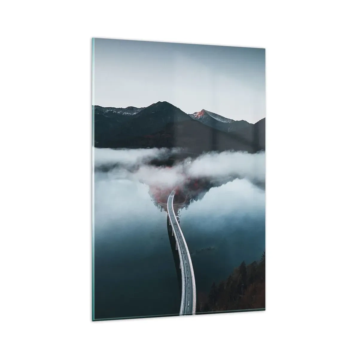 Quadro em vidro - Sobre a água tão lisa quanto um espelho - 80x120 cm