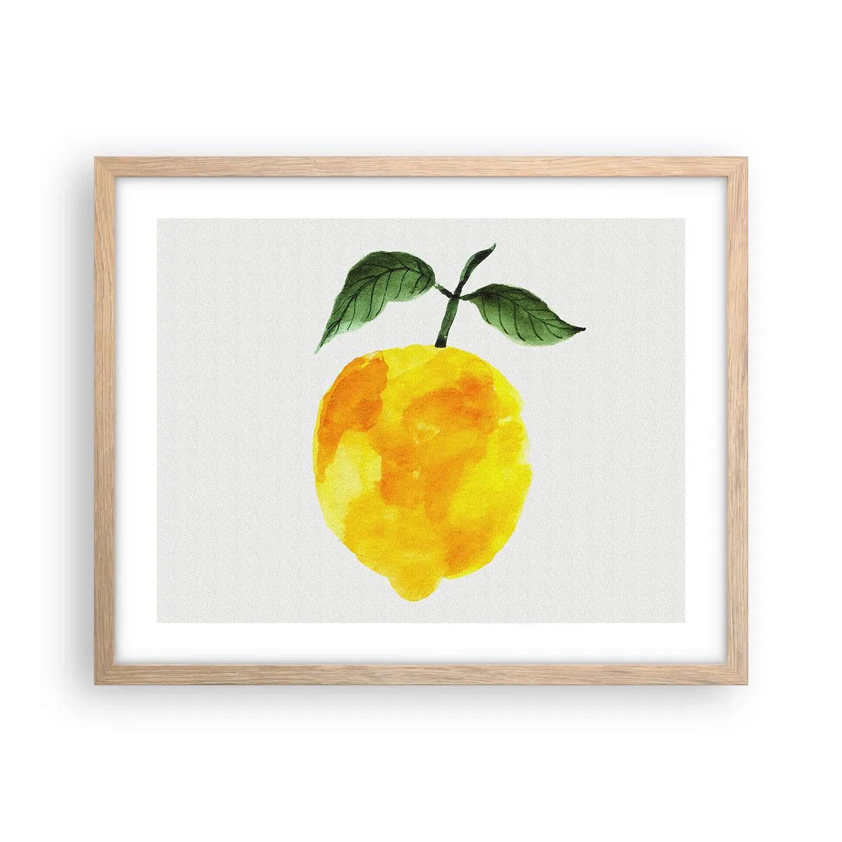 Pôster com moldura de carvalho claro - Como saborear o sol - 50x40 cm