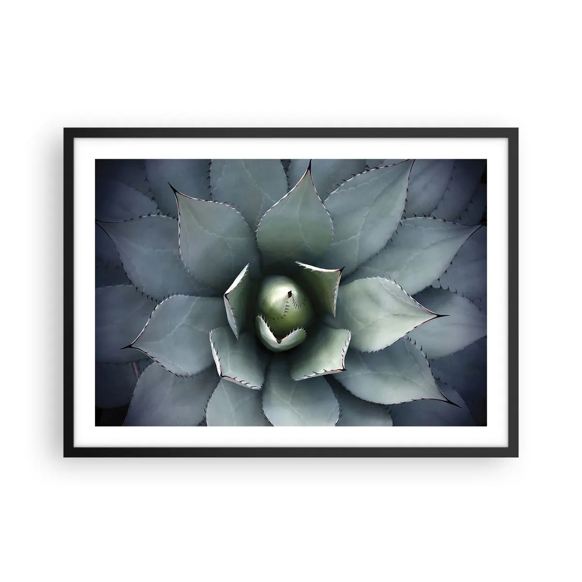 Pôster com moldura preta - Atrai e adverte - 70x50 cm