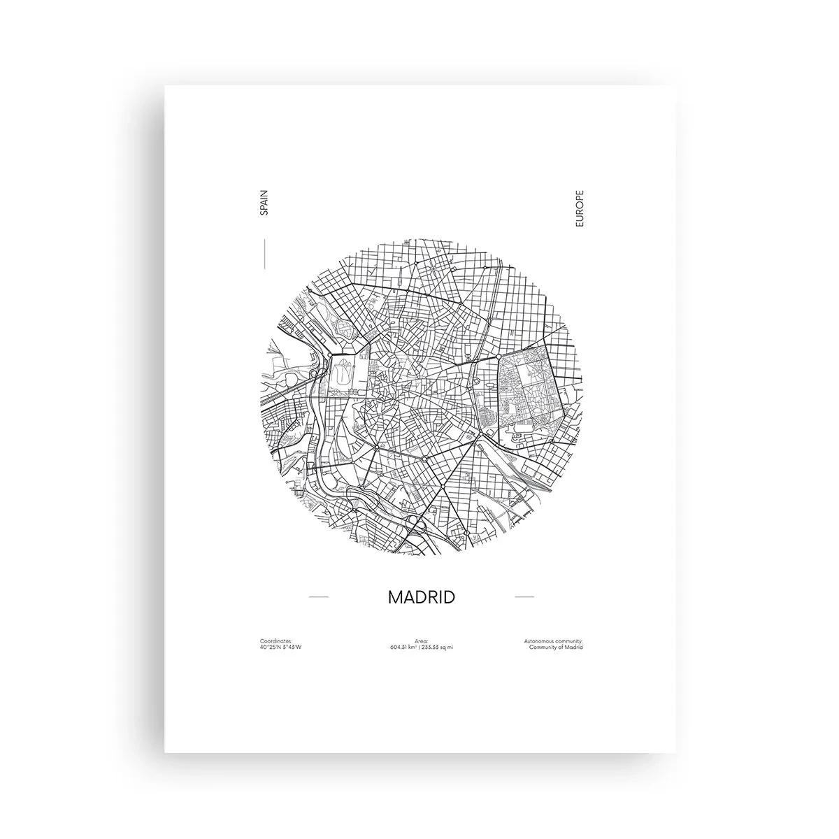 Pôster - Anatomia de Madri - 30x40 cm