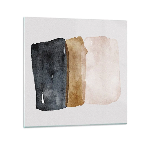Quadro em vidro - Composição das cores da terra - 30x30 cm