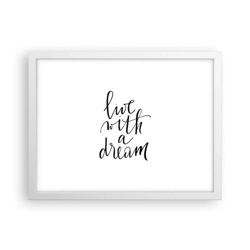 Pôster em moldura branca - Of course - 40x30 cm