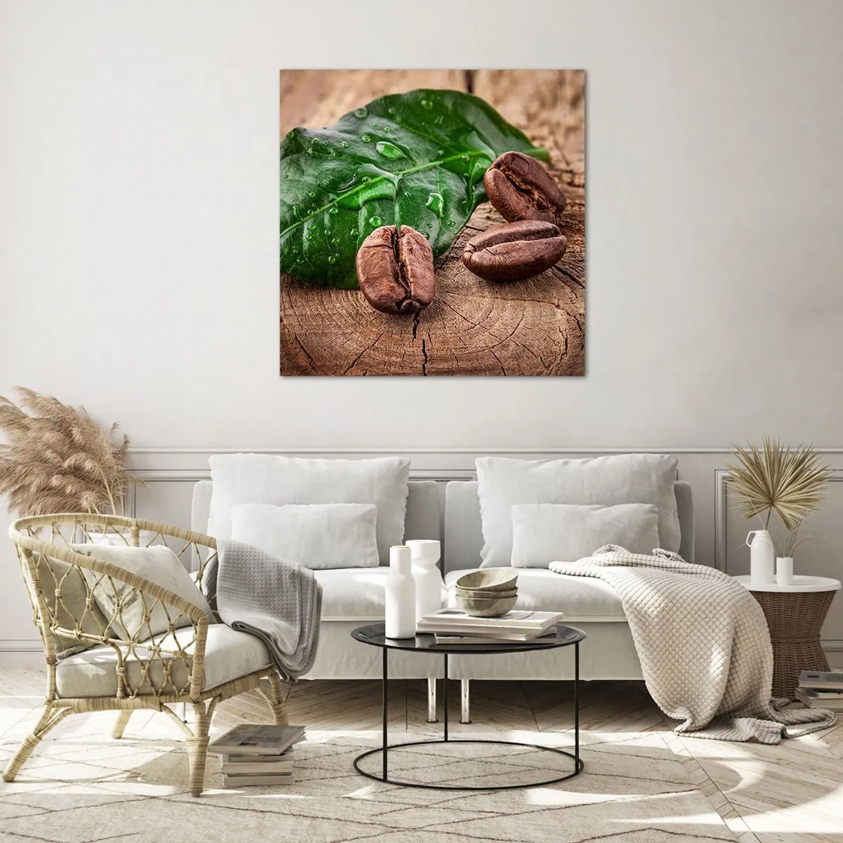 Quadro em vidro - Preto e verdadeiro - 40x40 cm