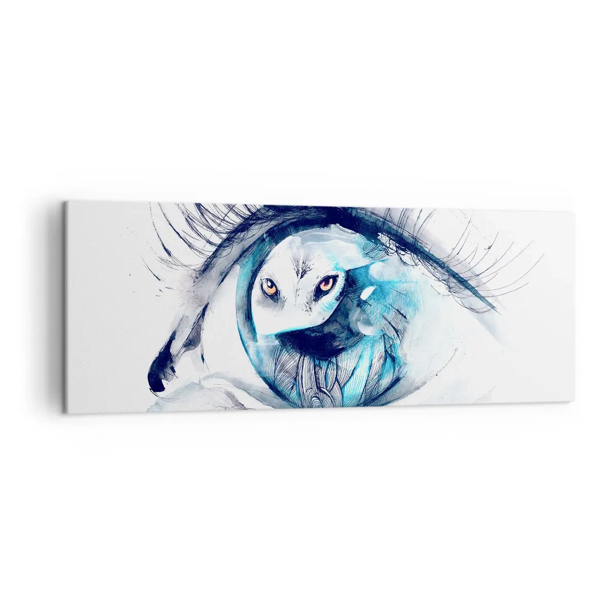 Quadro em tela - Cara a cara com o selvagem - 140x50 cm