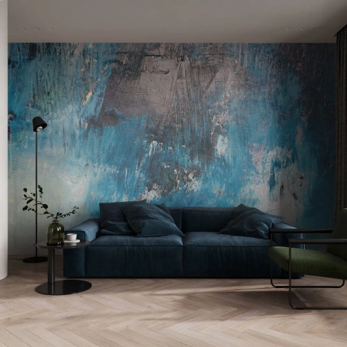 Papel de Parede Standard Eco - Rapsódia em azul - Abstração, Pedaço, Arte Moderna - 500x350 cm