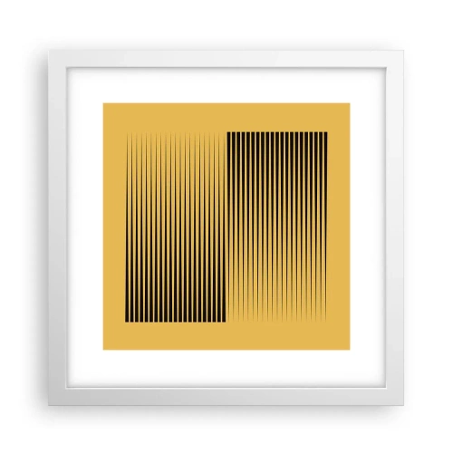 Pôster em moldura branca - Quadratura de opostos - 30x30 cm