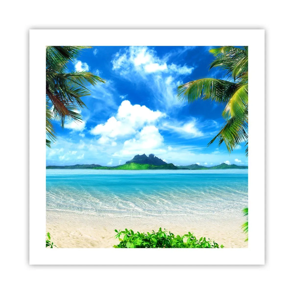 Pôster - O azul dos trópicos - 50x50 cm