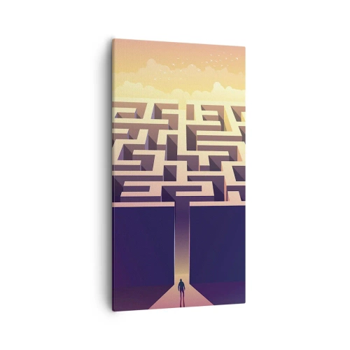 Quadro em tela - Hora de decisão - 55x100 cm