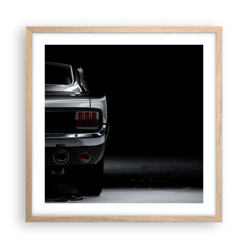 Pôster com moldura de carvalho claro - O charme do clássico - 50x50 cm