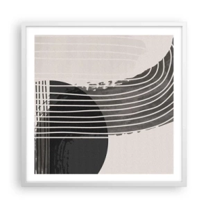 Pôster em moldura branca - Ida e volta - 60x60 cm