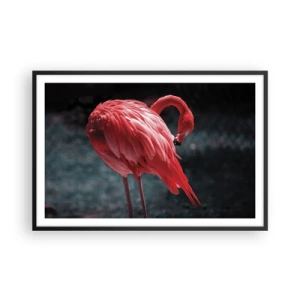 Pôster com moldura preta - Poema carmesim da natureza - 91x61 cm
