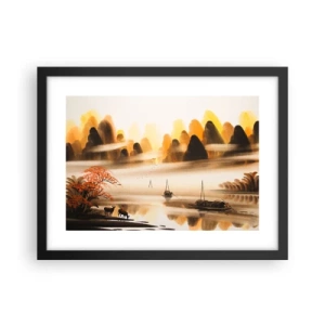 Pôster com moldura preta - Além do Extremo Oriente - 40x30 cm