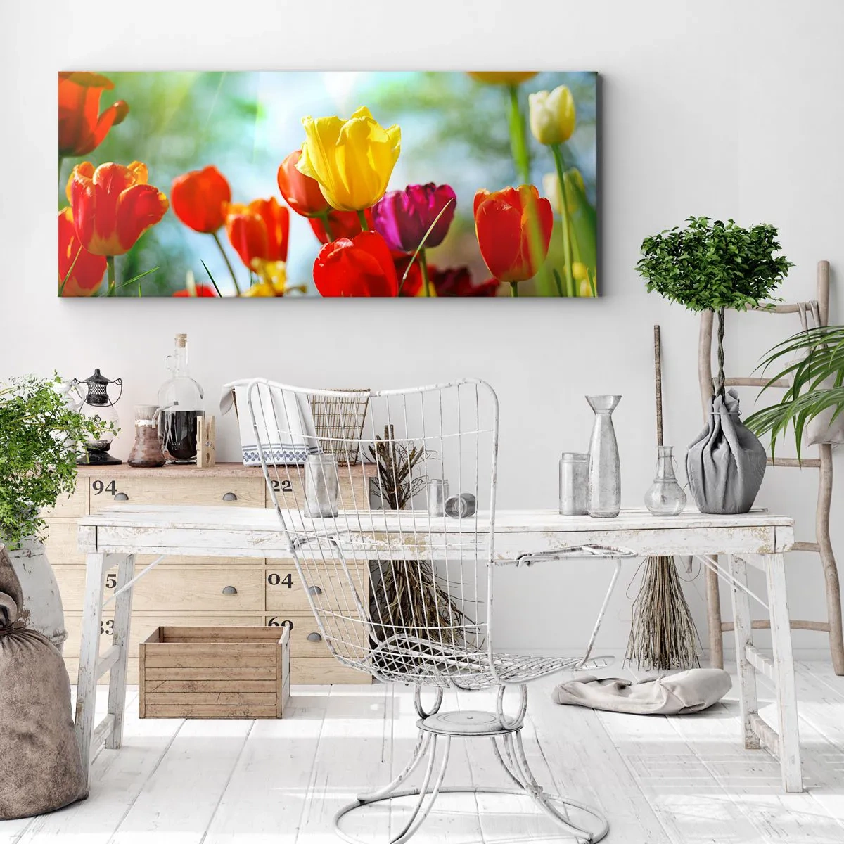 Quadro em tela - Todas as cores do sol - 100x40 cm