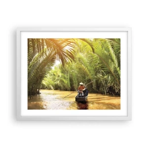 Pôster em moldura branca - Desfiladeiro das palmeiras - 50x40 cm