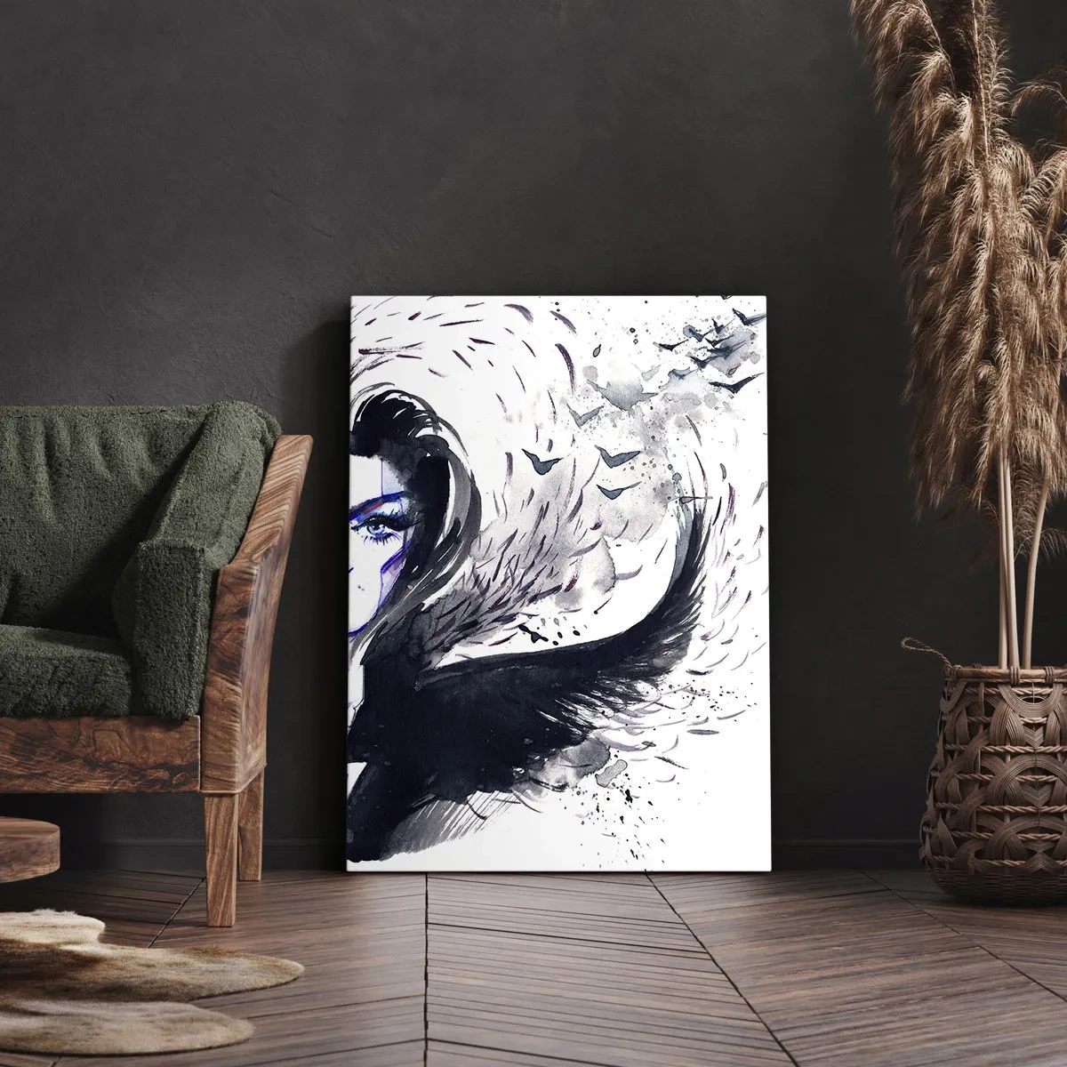 Quadro em tela - Demoníaca e linda - 50x70 cm