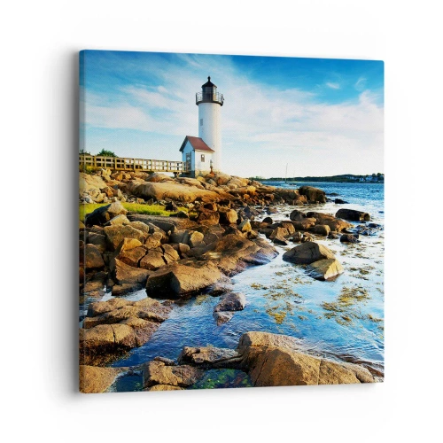 Quadro em tela - Voltem bem, estou à espera - 40x40 cm