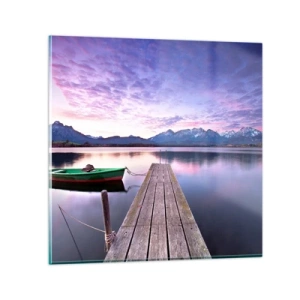 Quadro em vidro - Silêncio amigo - 30x30 cm