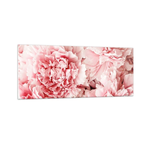 Quadro em vidro - Sonho rosa - 100x40 cm