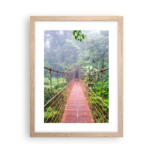 Pôster com moldura de carvalho claro - Suspenso acima das copas - 30x40 cm