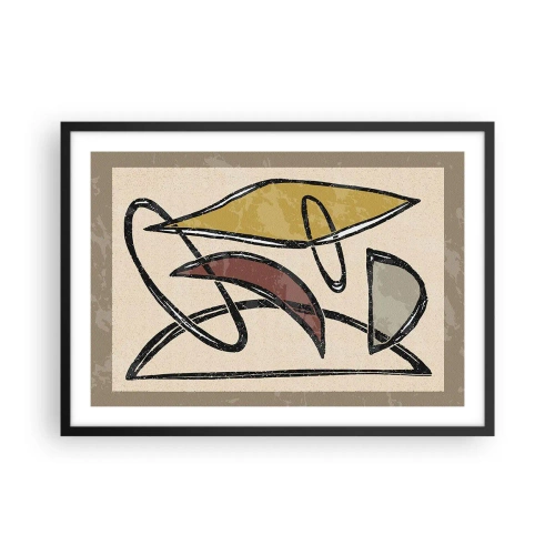 Pôster com moldura preta - Verticais e horizontais - 70x50 cm