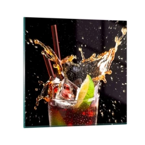 Quadro em vidro - Alegria e energia das cores - 30x30 cm