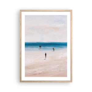 Pôster com moldura de carvalho claro - Uma necessidade natural - 50x70 cm