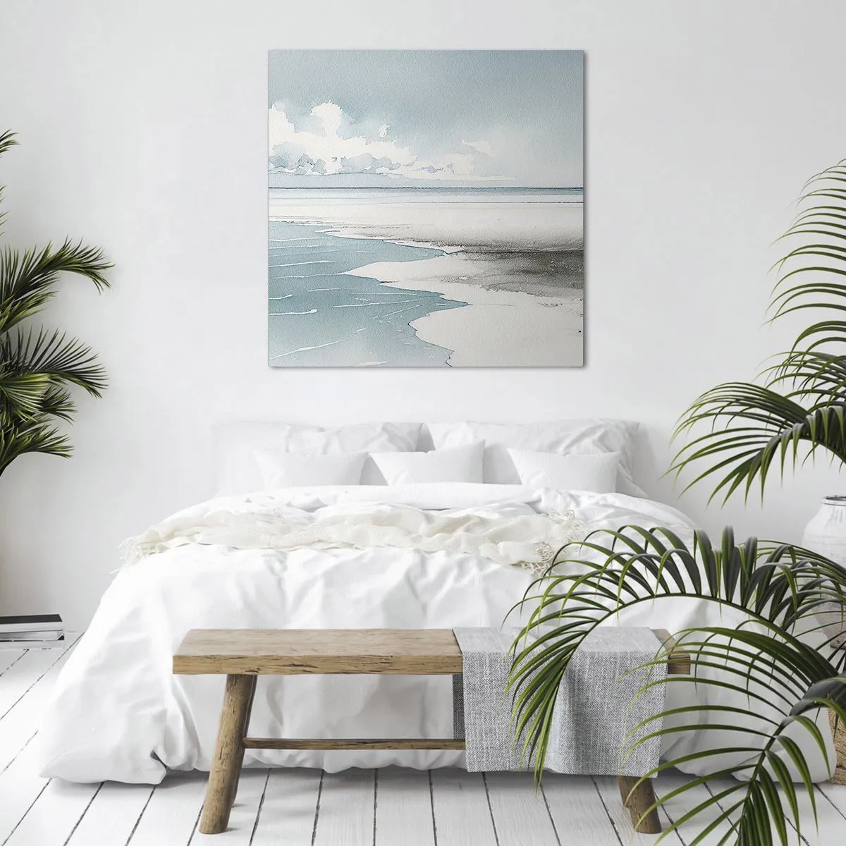 Quadro em tela - Maré suave - 70x70 cm